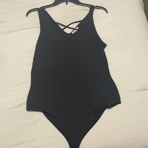 Black one piece body suit